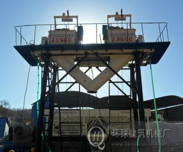 JS500雙軸提升上料混凝土攪拌機